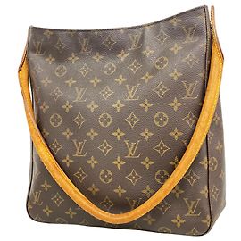 Borsa a tracolla Louis Vuitton Monogram Looping GM Marrone
