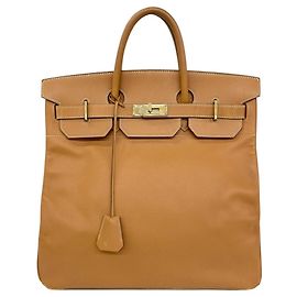 Hermès Borsa HERMES Vintage Haut à Courroies 40 Marrone