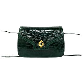 Bolsa Mini Tote Gucci Vintage em couro verde Semi-One Shoulder Verde