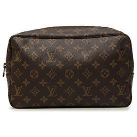 Louis Vuitton Brown Monogram Trousse Toilette 28 Marrone