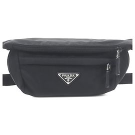 Bolso cinturón Prada de Re-Nylon con adornos de Saffiano negro Negro