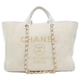 Sac à main Chanel Deauville Line Blanc Doré
