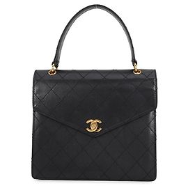 Bolsa Chanel preta em couro de bezerro granulado Preto