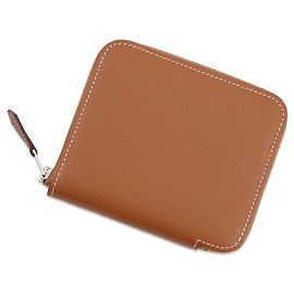Hermès Hermes Azap Compact Silk Wallet in Gold Epsom Leather Golden