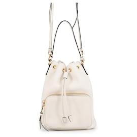 Prada Duet Triangle Lederhandtasche Weiß