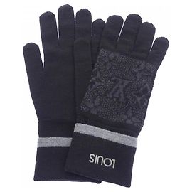 Gants Louis Vuitton Gon Mai Monogram Eclipse Noir