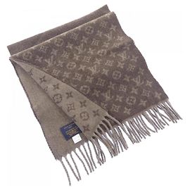 Louis Vuitton Monogram Gradient Cashmere Stole Brown