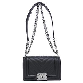 Borsa a tracolla Chanel Boy Line 67085 Nero