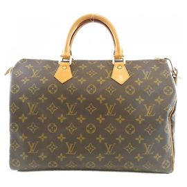 Bolsa Boston Louis Vuitton Monogram Speedy 35cm Marrom