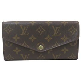 Louis Vuitton Portefeuille Sarah Long Wallet Brown