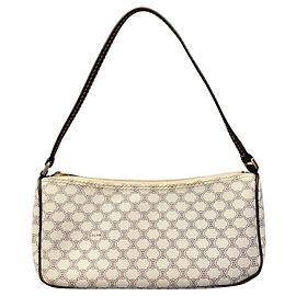 Céline Celine Macadam Leather Handbag Brown