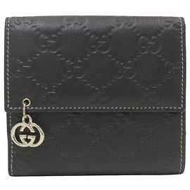 Gucci Guccissima Leather Bi-fold Wallet Black Black