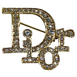 Broche Christian Dior com strass Outro