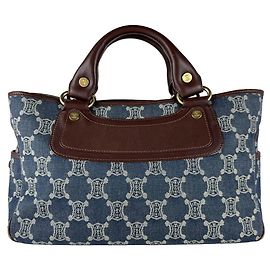 Céline Celine CELINE Paris Macadam Boogie Bag Marron Bleu