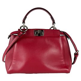 Mini borsa Fendi in pelle rossa Rosso