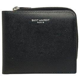 Portefeuille zippé East West Saint Laurent Noir