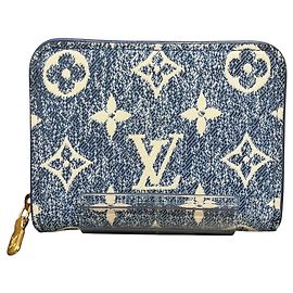 Louis Vuitton Monogram Denim Coin Purse Blue