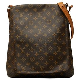 Borsa a tracolla Louis Vuitton Monogram Musette Marrone Monogramma