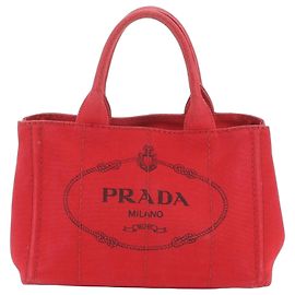 Sac cabas Prada Canapa Rouge