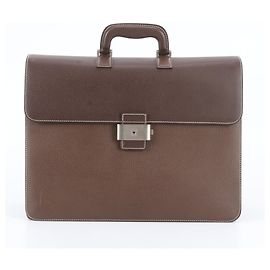 Salvatore Ferragamo Leather Business Bag Brown