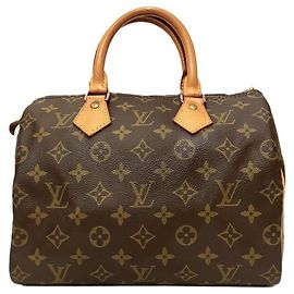 Sac à main Louis Vuitton Speedy 25 Marron Monogramme