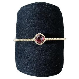 David Yurman Cablespira 18K Gold Ruby Twisted Rope Bracelet Golden