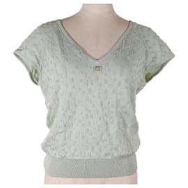Chanel Coco Mark Rayon Knit Other Green