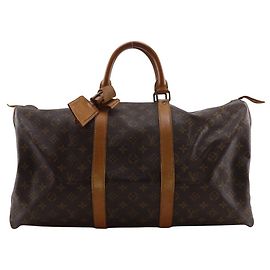 Bolsa Boston Louis Vuitton Keepall Monogram Marrom