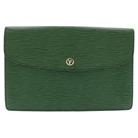 Louis Vuitton Montaigne27 Epi Leather Clutch Bag Other Green