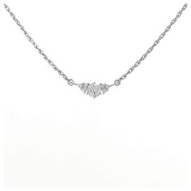 Autre Marque Colar de Pt850 e diamantes Prata
