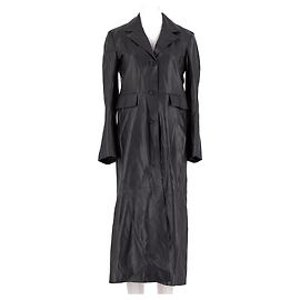 Mango Ledermantel Schwarz Schwarz
