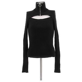 Msgm Black Wool Zip Sweater Black