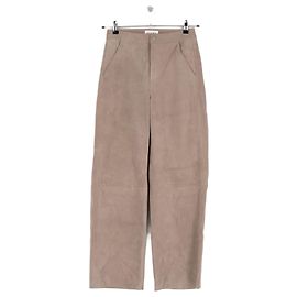 Autre Marque BY MALINA Beige Suede Straight Leg Pants Beige