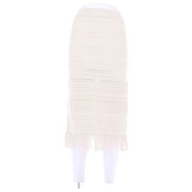 Falda midi de algodón beige Eric Bompard Beige