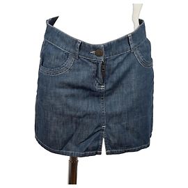Minissaia em denim Chloé Azul
