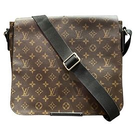 Borsa a tracolla Louis Vuitton Discrete MM Marrone Monogramma
