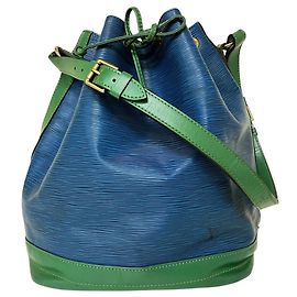 Borsa a tracolla Louis Vuitton Noe Blu Altro Verde