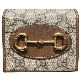 Gucci Horsebit Bi-fold Wallet Brown Beige