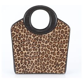 Saco de mão tote em couro Christian Dior Marrom