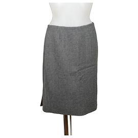 Balenciaga grauer Wollrock Grau