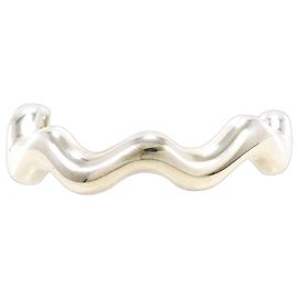 Tiffany & Co. Zigzag Silver Band Ring Silvery