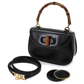 Gucci Bamboo Mini 2-way Handbag Black
