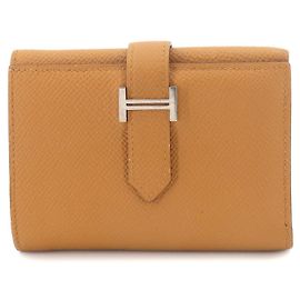 Hermès Cartera tri-fold Hermes Bearn Combination Verso Castaño