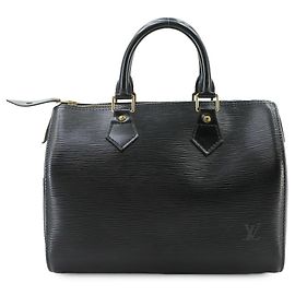Louis Vuitton Epi Speedy 25 Handbag Black