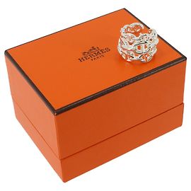Hermès Hermes Chaine d'Ancre Enchainee GM Bandring Silber