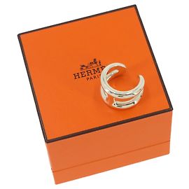 Hermès Hermes Osmose PM #50 Silver Ring Silvery