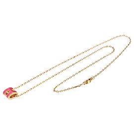 Hermès Collier Hermes Mini Pop H en or rose Rose Doré