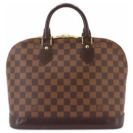 Bolsa Louis Vuitton Alma PM Damier Marrom Damier ebene
