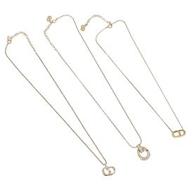 Christian Dior Logo Pendant Metal Golden