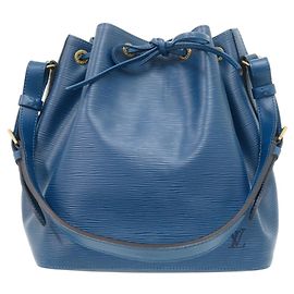 Louis Vuitton Petit Noé Epi Shoulder Bag Blue
